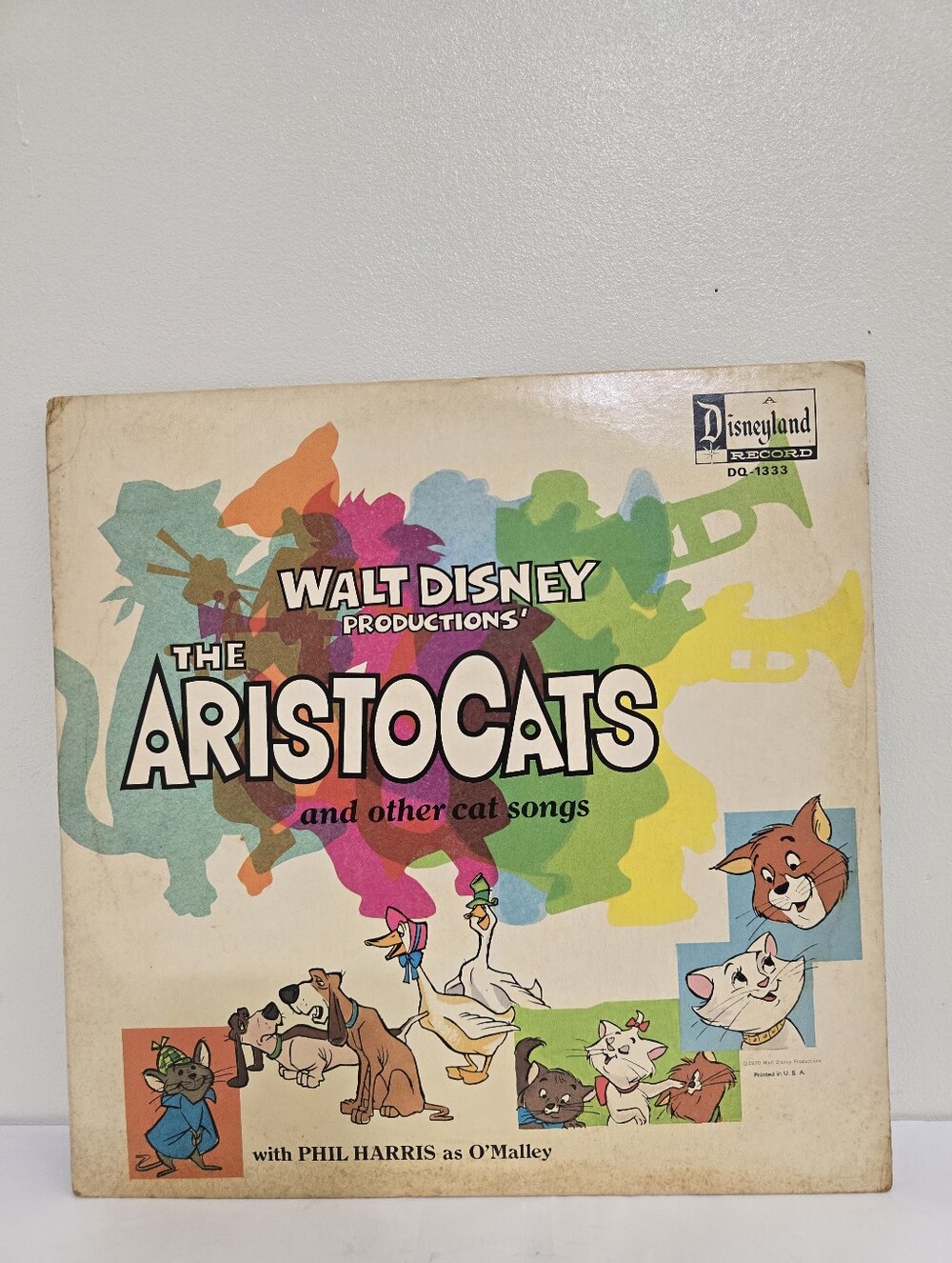 THE ARISTOCATS AND OTHER CAT SONGS 1970 Vinyl LP Disneyland DQ 1333 Phil Harris